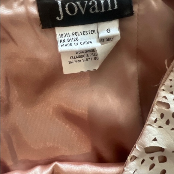 Jovani Cream A-line Midi Skirt with Cut Out Details - Picture 6 of 7